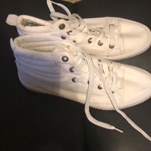 All white sneakers
